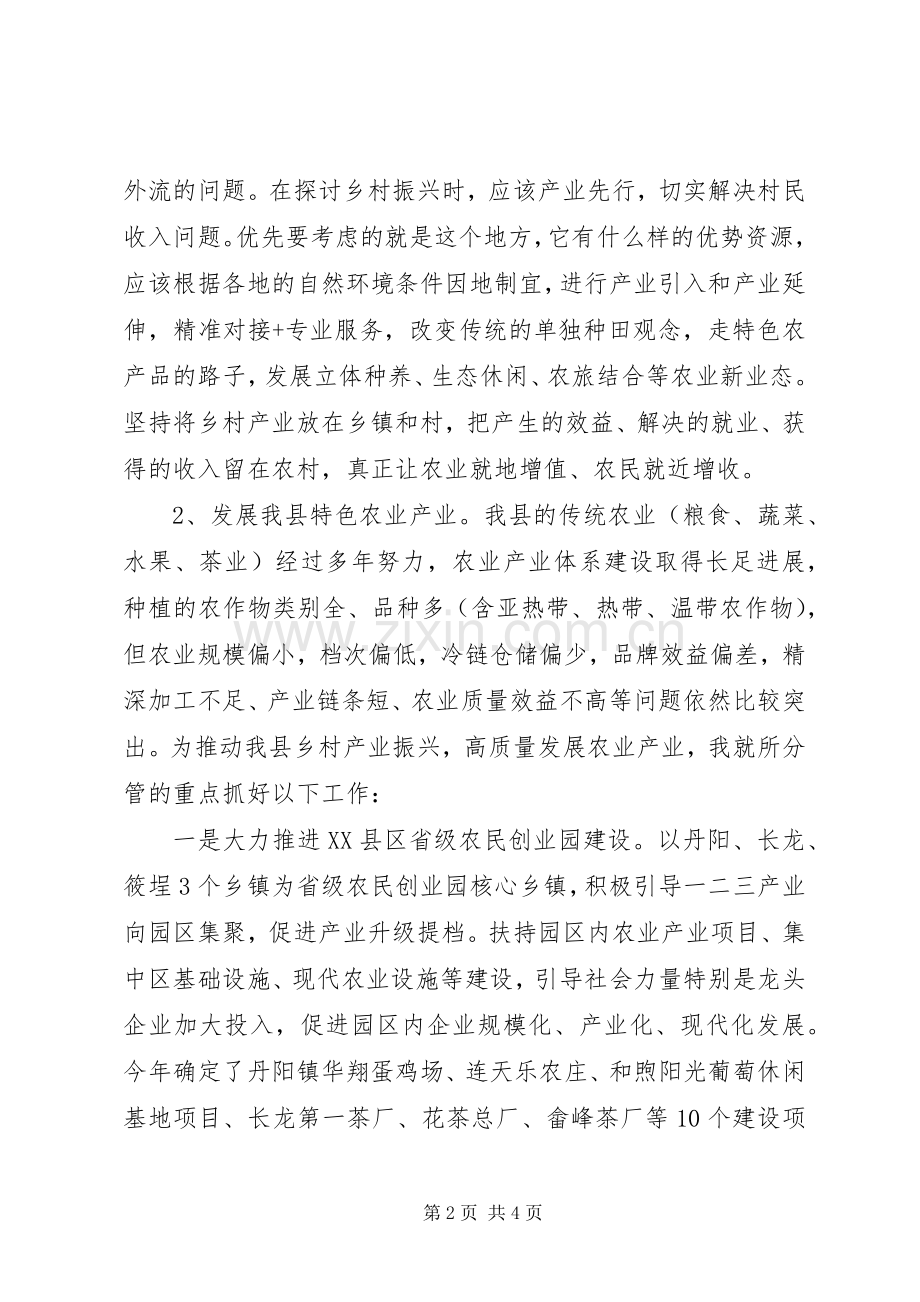 乡村振兴专题组织生活会发言.docx_第2页