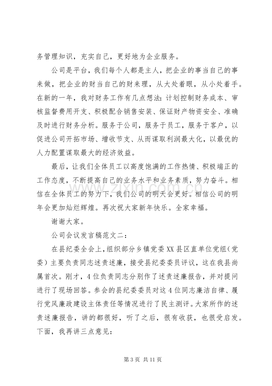 公司会议发言范文3篇.docx_第3页