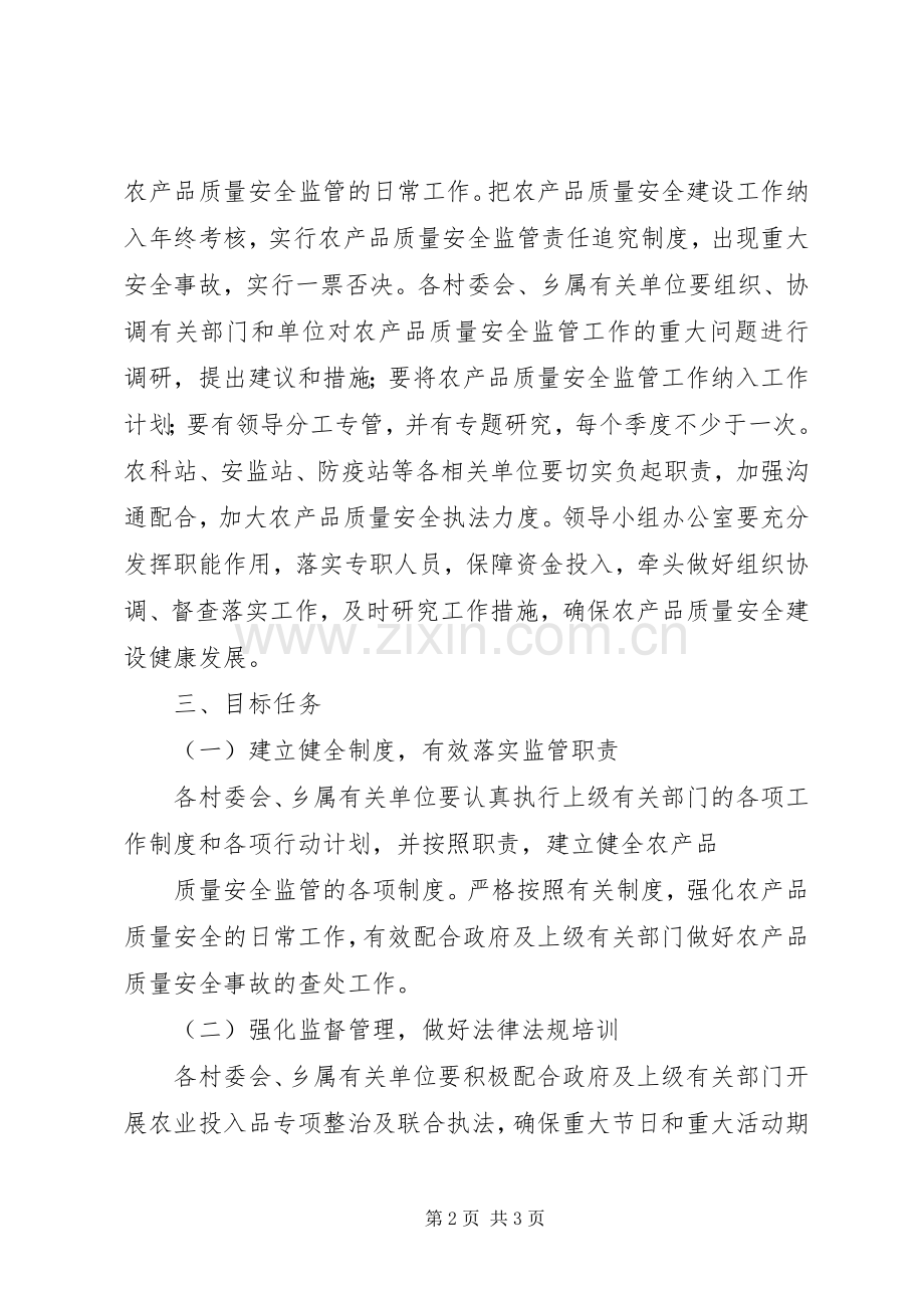 蔚竹口乡农产品质量安全监管工作方案 .docx_第2页