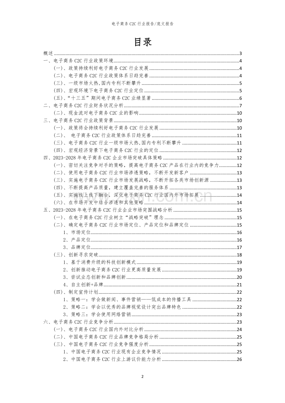 2023年电子商务C2C行业市场需求分析报告及未来五至十年行业预测报告.docx_第2页