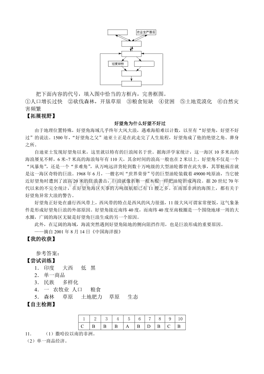 七年级地理下册-8.3撒哈拉以南的非洲自主练习-人教版.doc_第3页