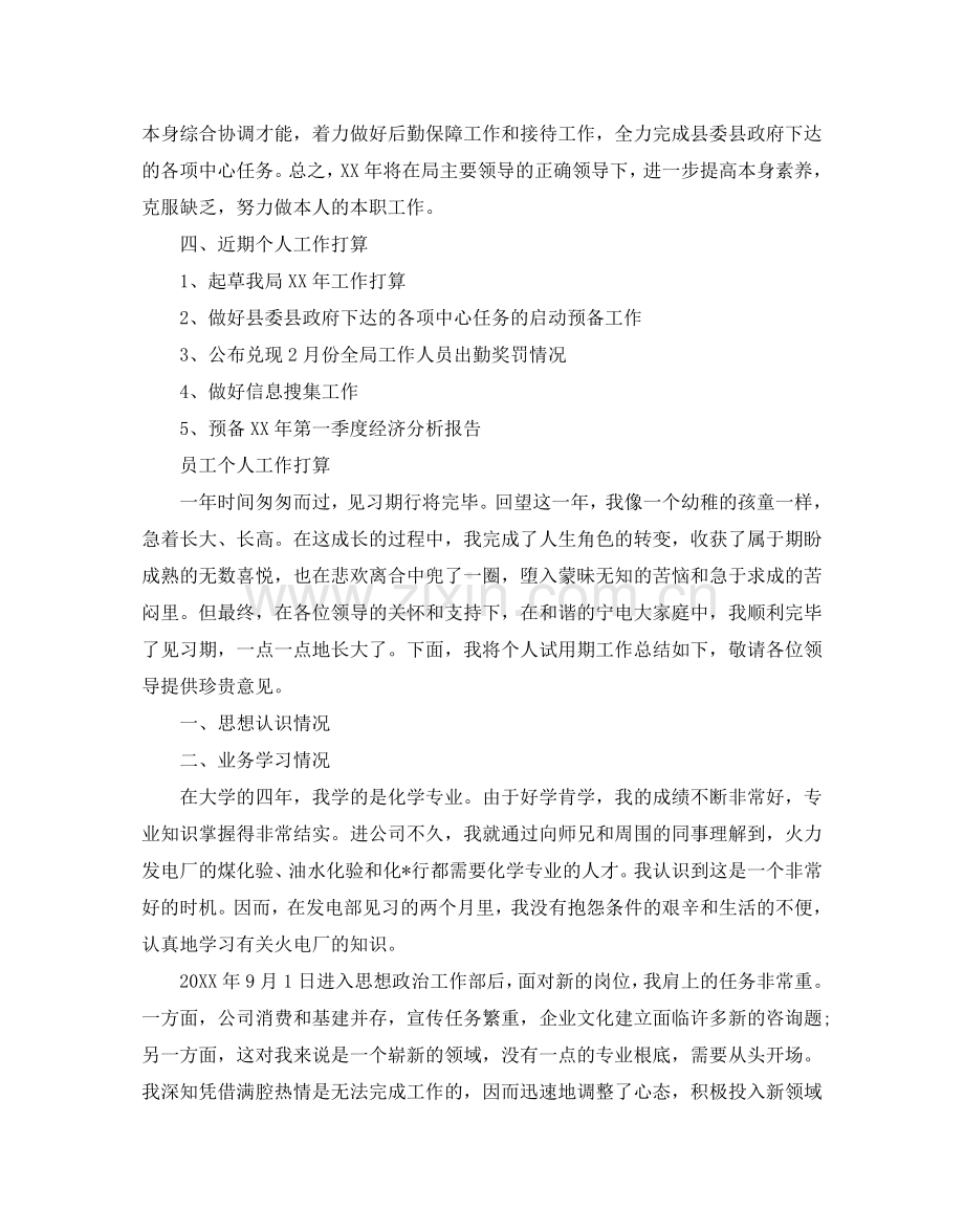 员工的个人工作参考计划.doc_第2页