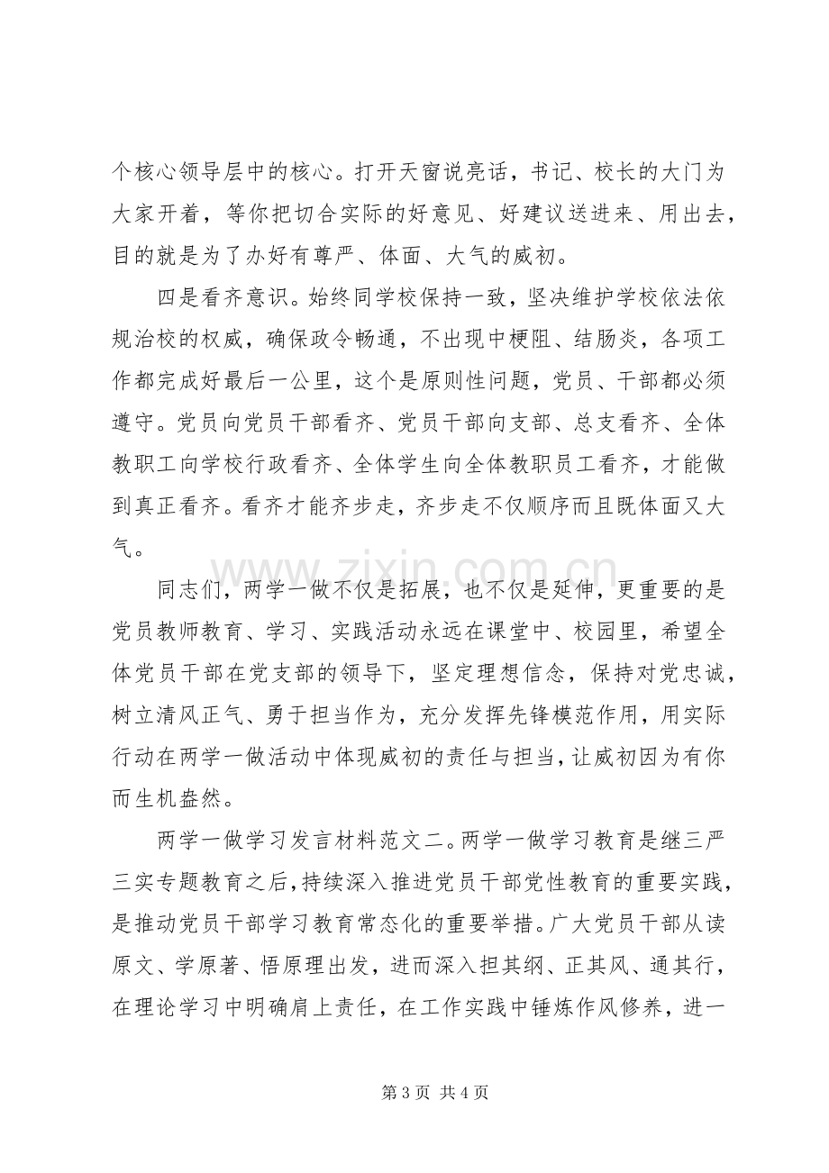 两学一做学习发言材料提纲.docx_第3页