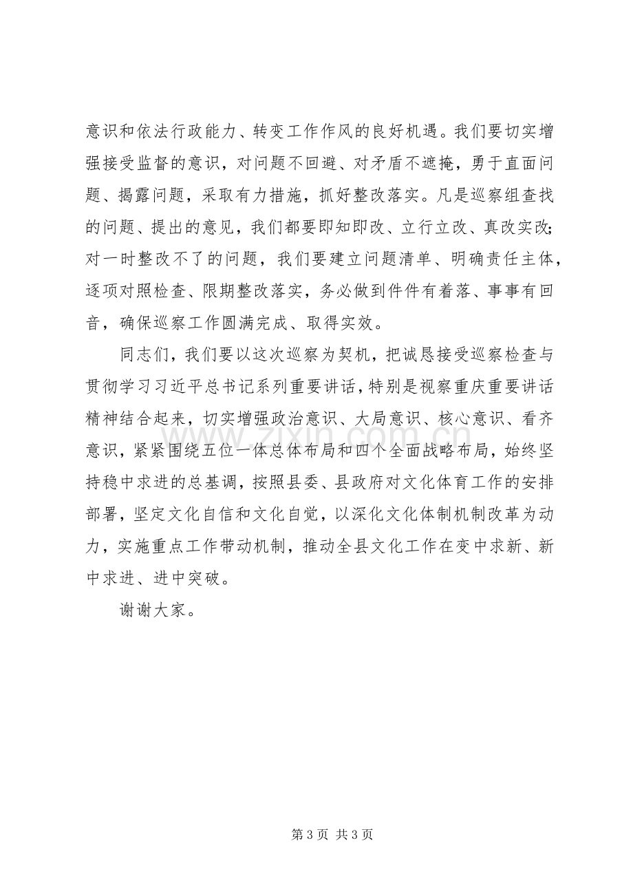 在XX年巡察工作动员会上的表态发言稿.docx_第3页