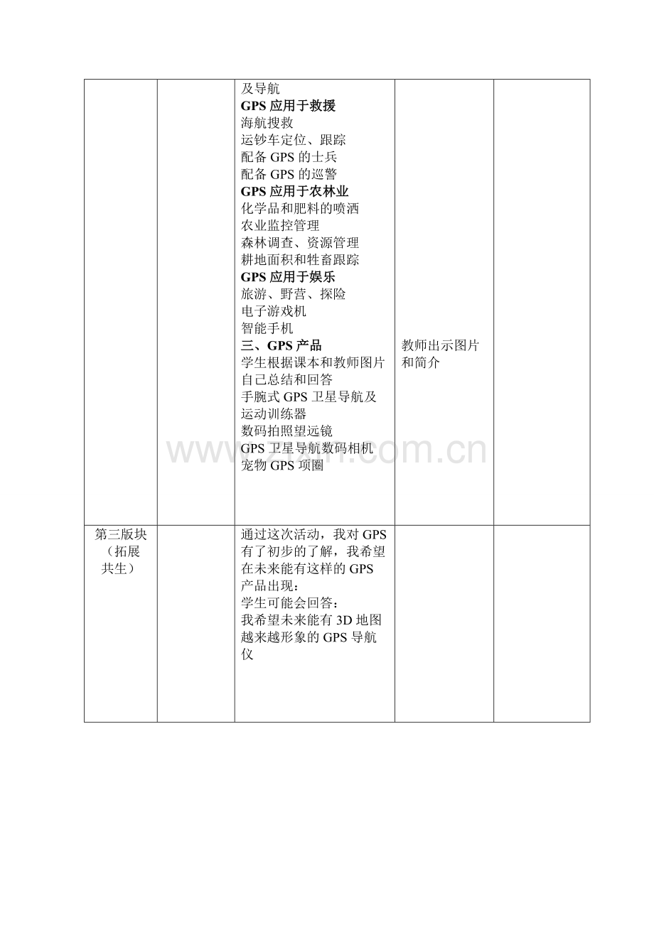 六年级下册生本同构课堂教学设计--GPS早知道.doc_第3页