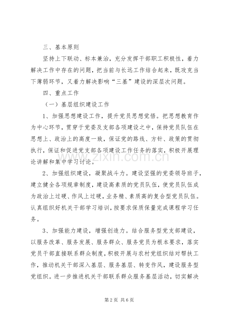 县扶贫办关于加强“三基”建设方案 .docx_第2页