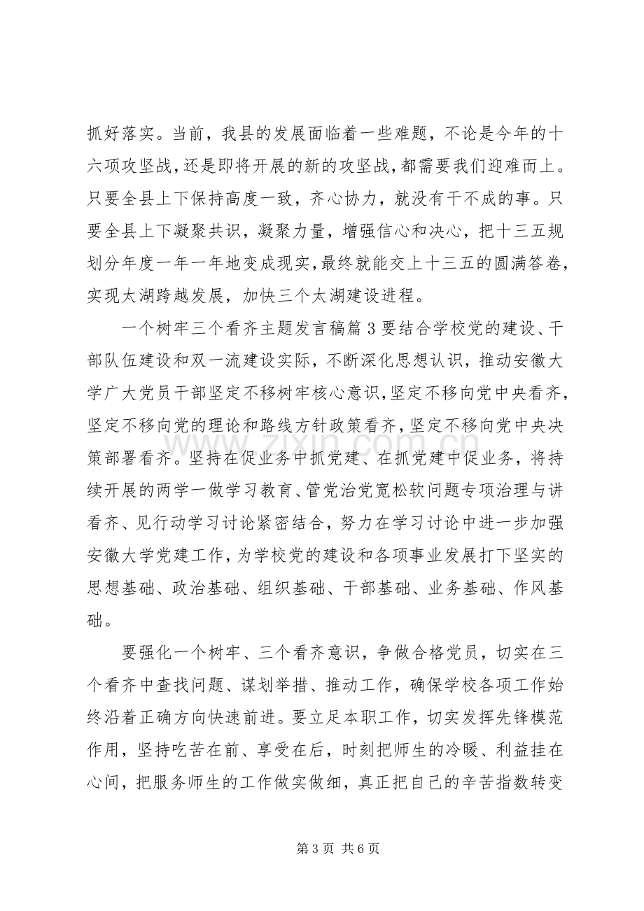 一个树牢三个看齐主题发言.docx_第3页