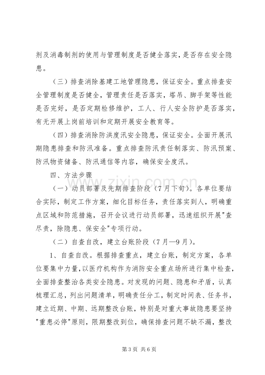 卫生系统查尽责除隐患保安全活动方案 .docx_第3页