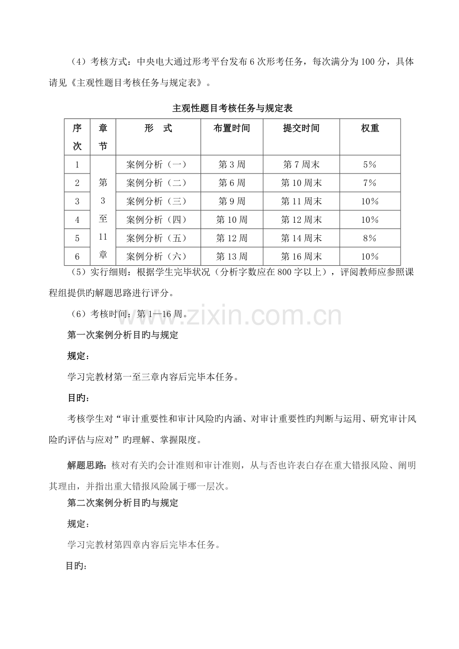 审计学课程基于网络考核改革专题方案.docx_第2页