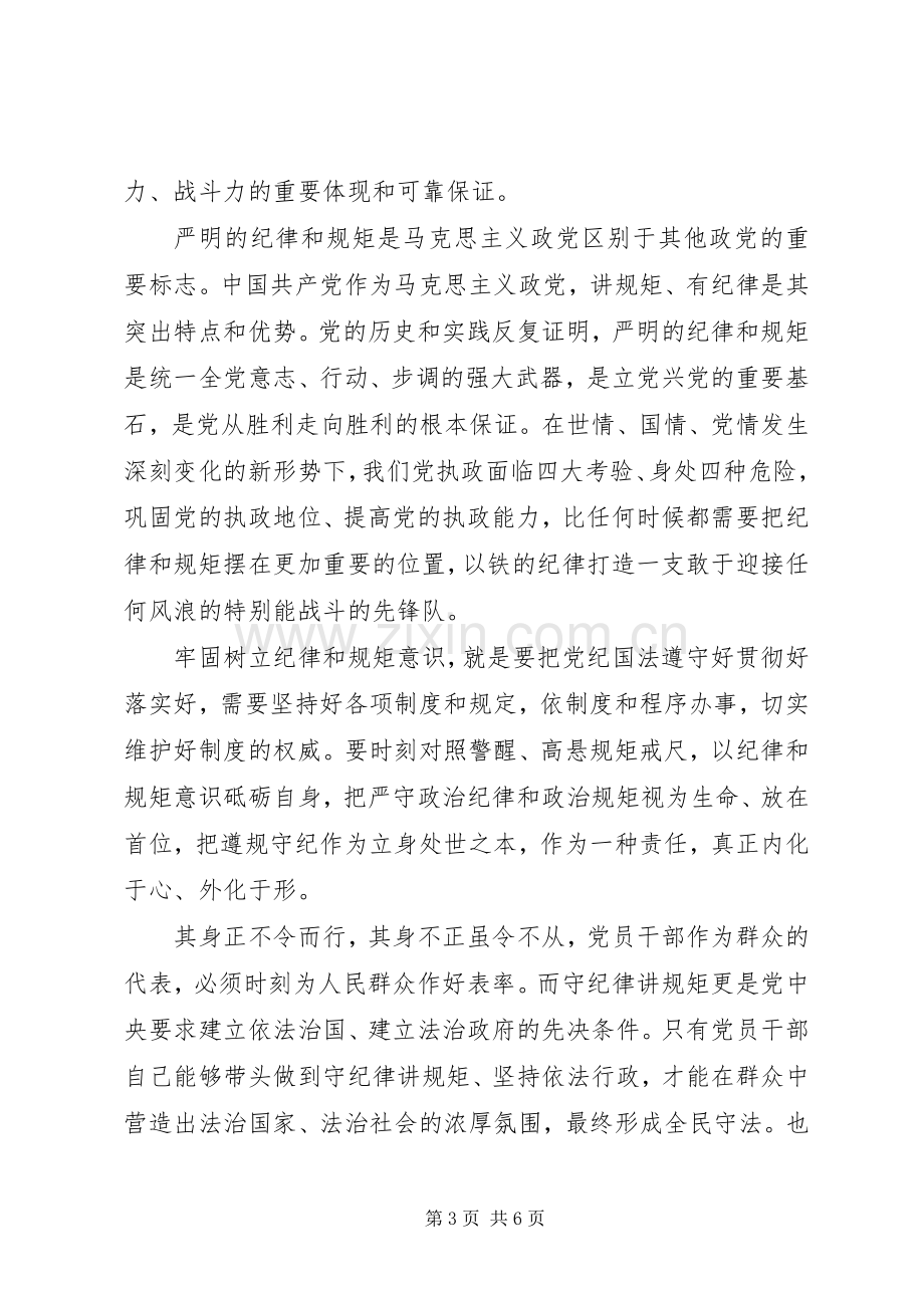 讲纪律有规矩优秀发言.docx_第3页