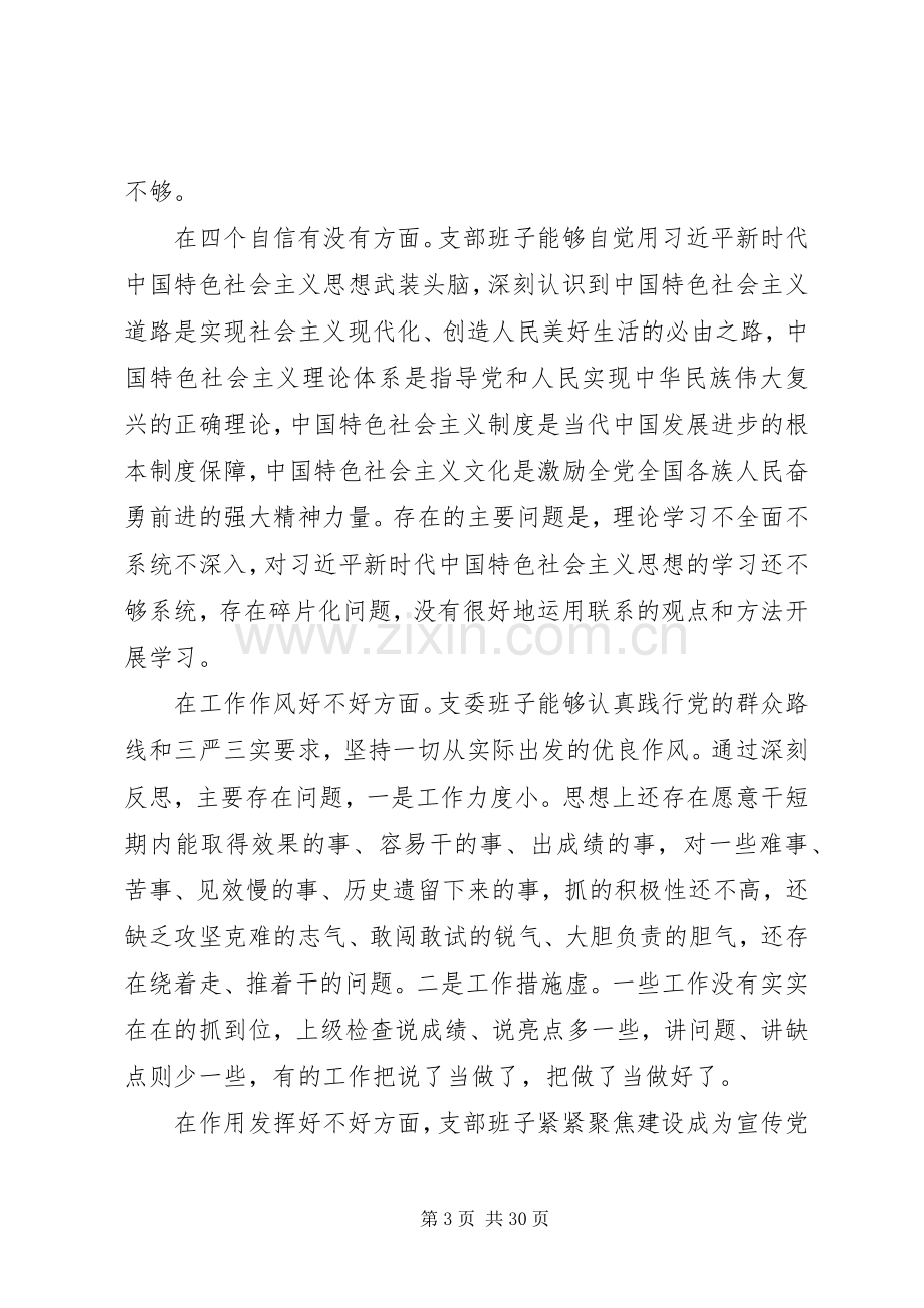 20XX年组织生活会班子对照检查发言(2).docx_第3页