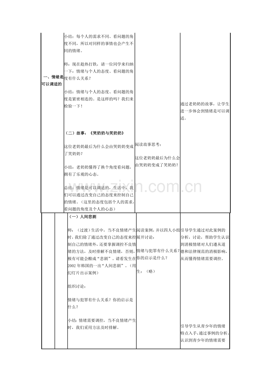 学会调控情绪教学设计与反思.doc_第3页