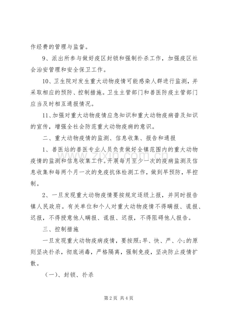 河路口镇动物疫病防控工作应急处理预案 .docx_第2页