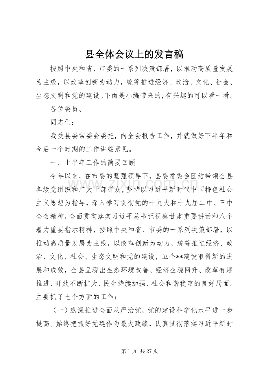 县全体会议上的发言.docx_第1页