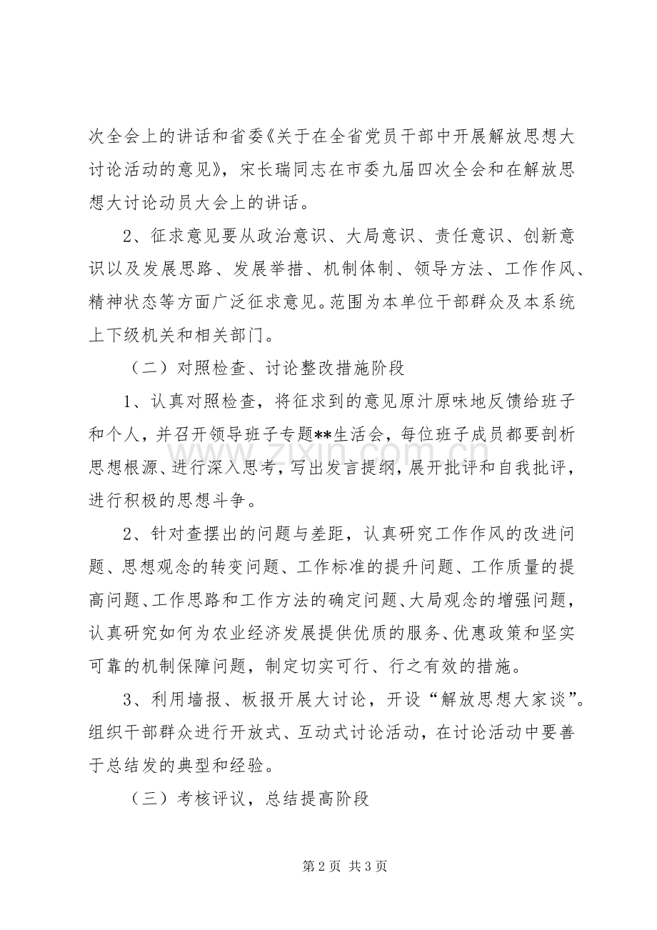 开展解放思想大讨论活动方案 .docx_第2页