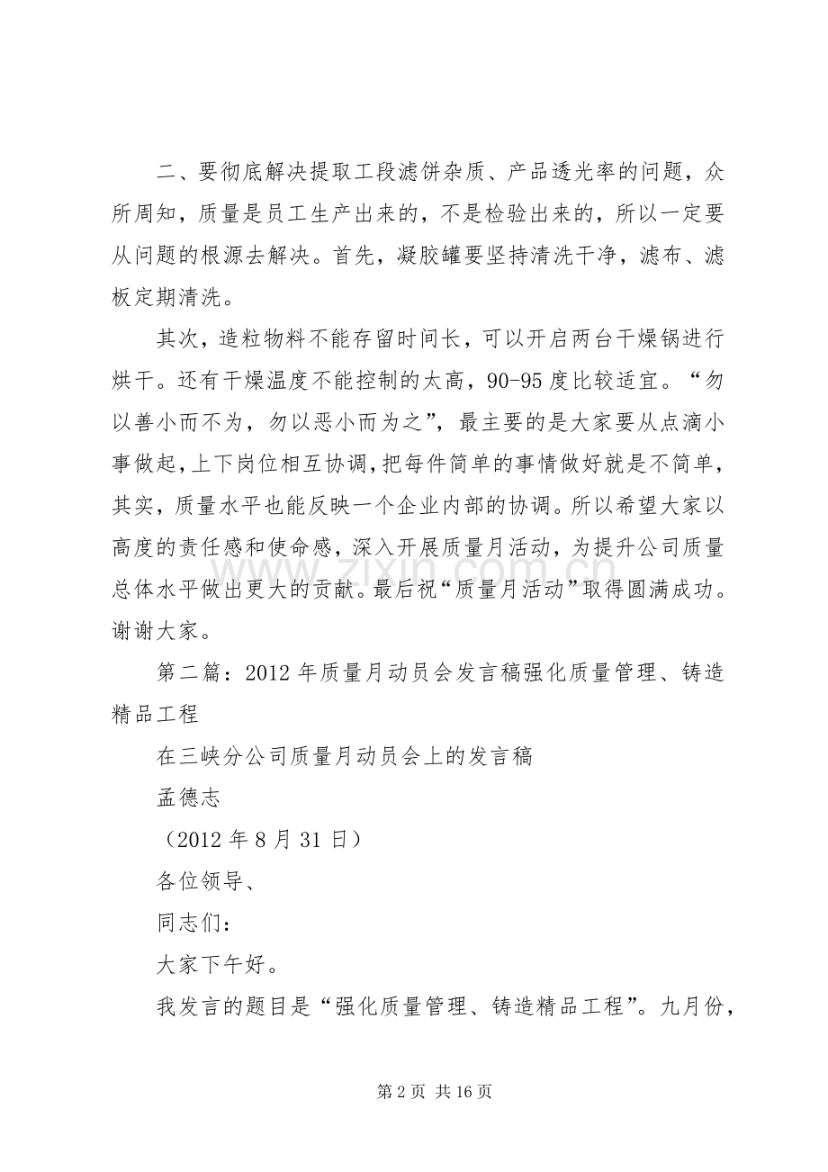 质量月动员会发言.docx_第2页