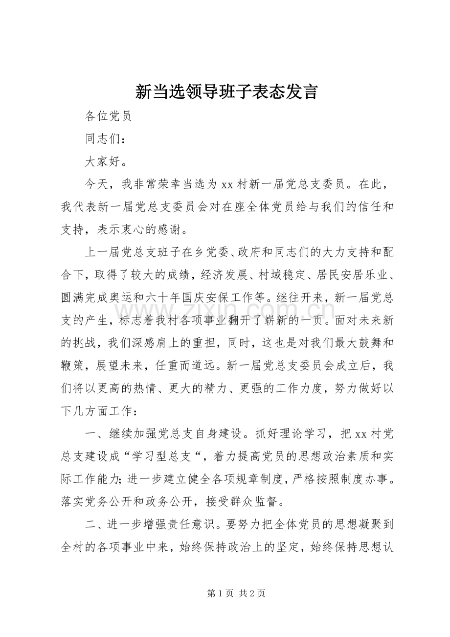 新当选领导班子表态发言稿 (2).docx_第1页