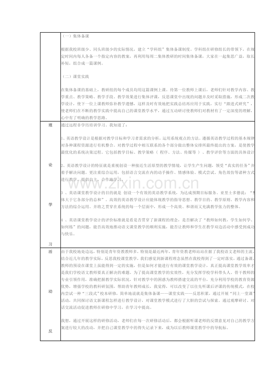 英语校本研修活动设计方案.doc_第2页