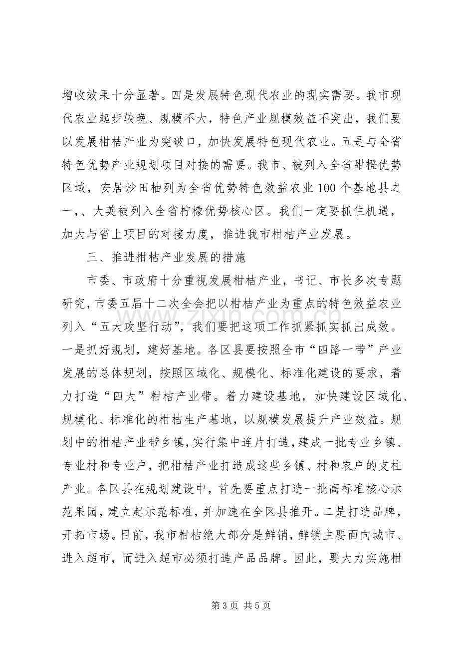 柑桔产业发展推进会发言材料提纲.docx_第3页