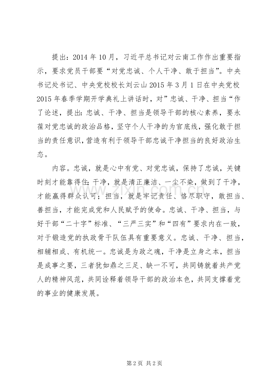 三严三实忠诚干净担当发言稿范文5篇.docx_第2页