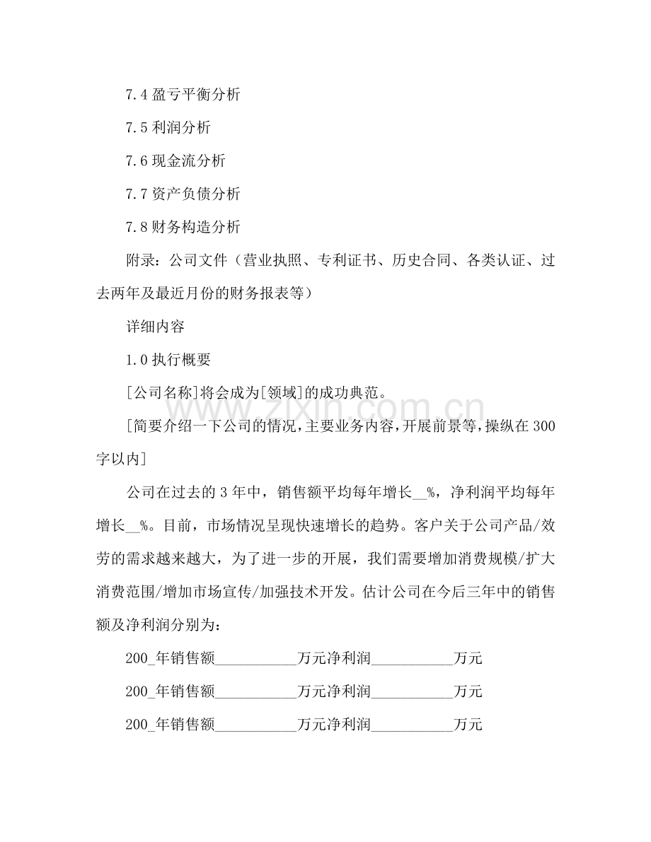 商业参考计划书模板.doc_第3页