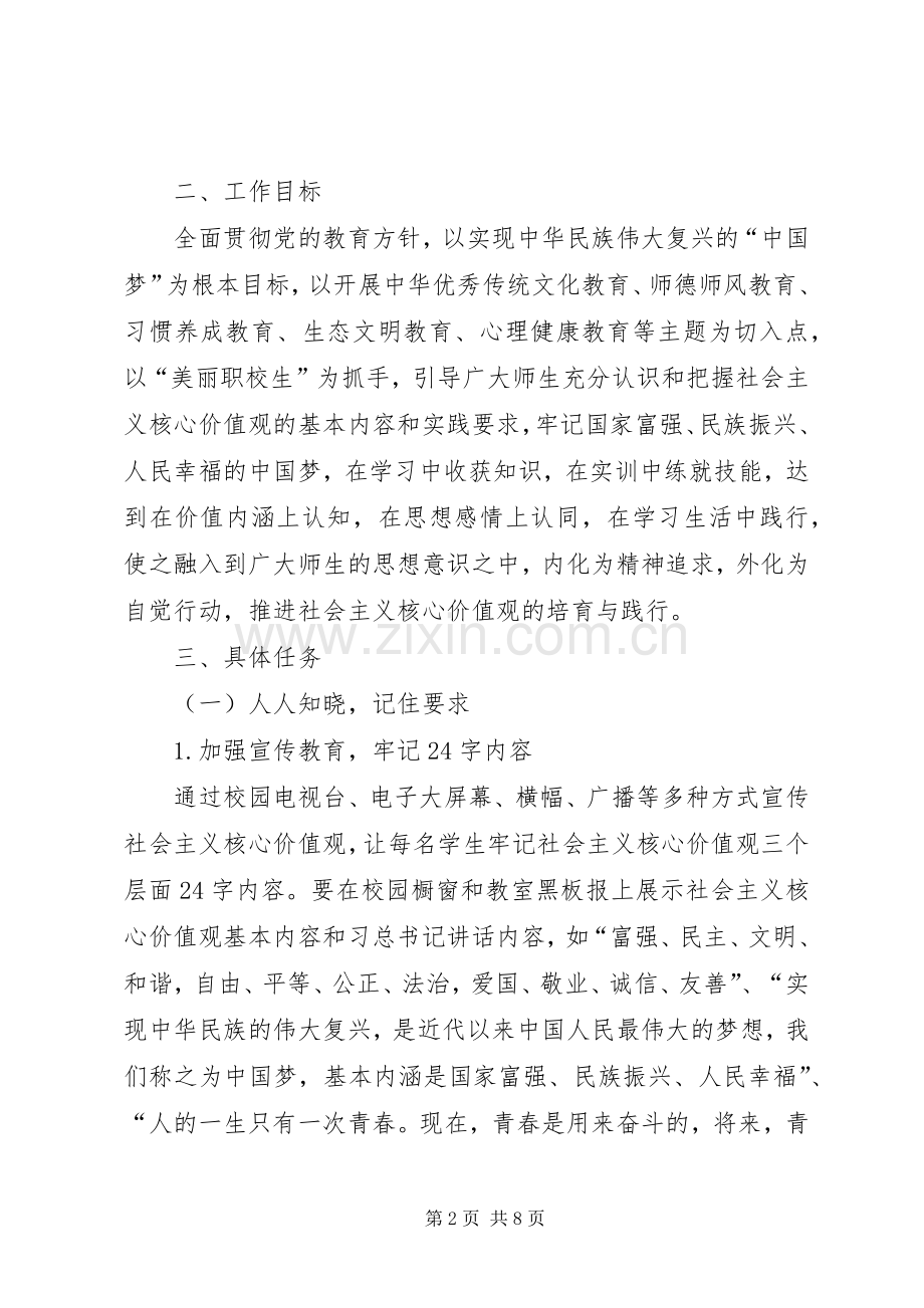 中学培育和践行社会主义核心价值观教育活动方案_2.docx_第2页