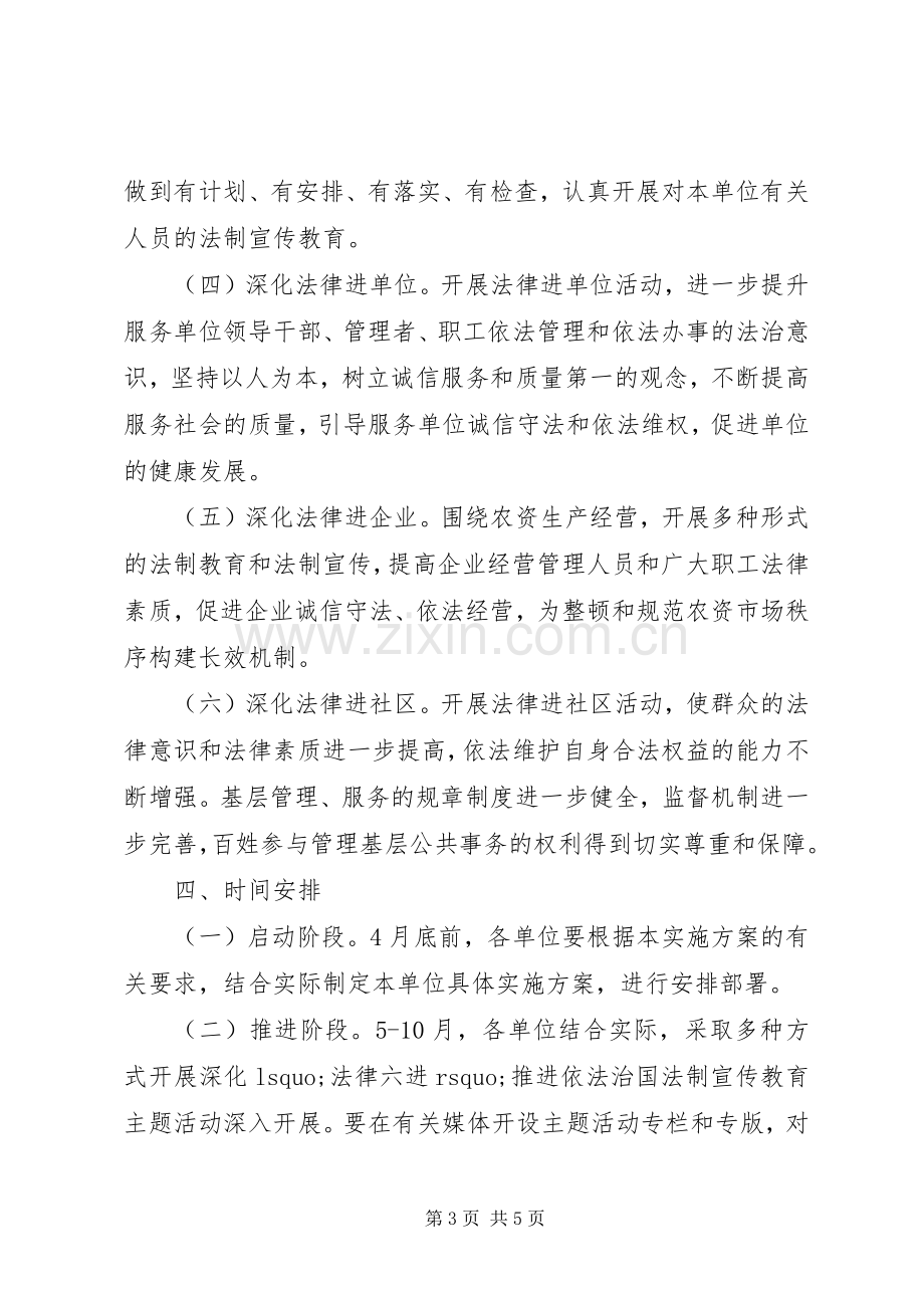 法制宣传教育活动实施方案 .docx_第3页