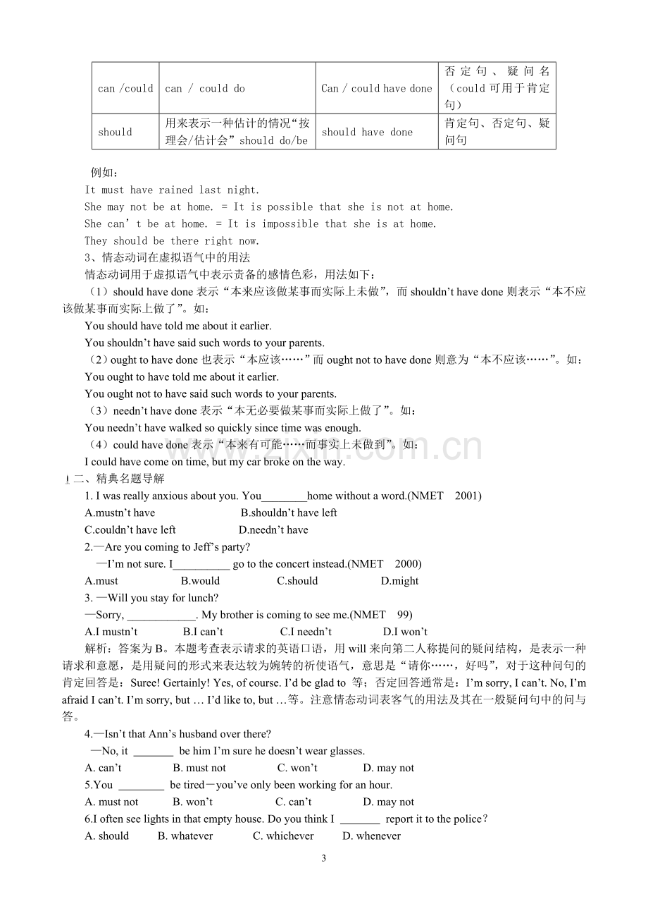 高考情态动词考点.doc_第3页