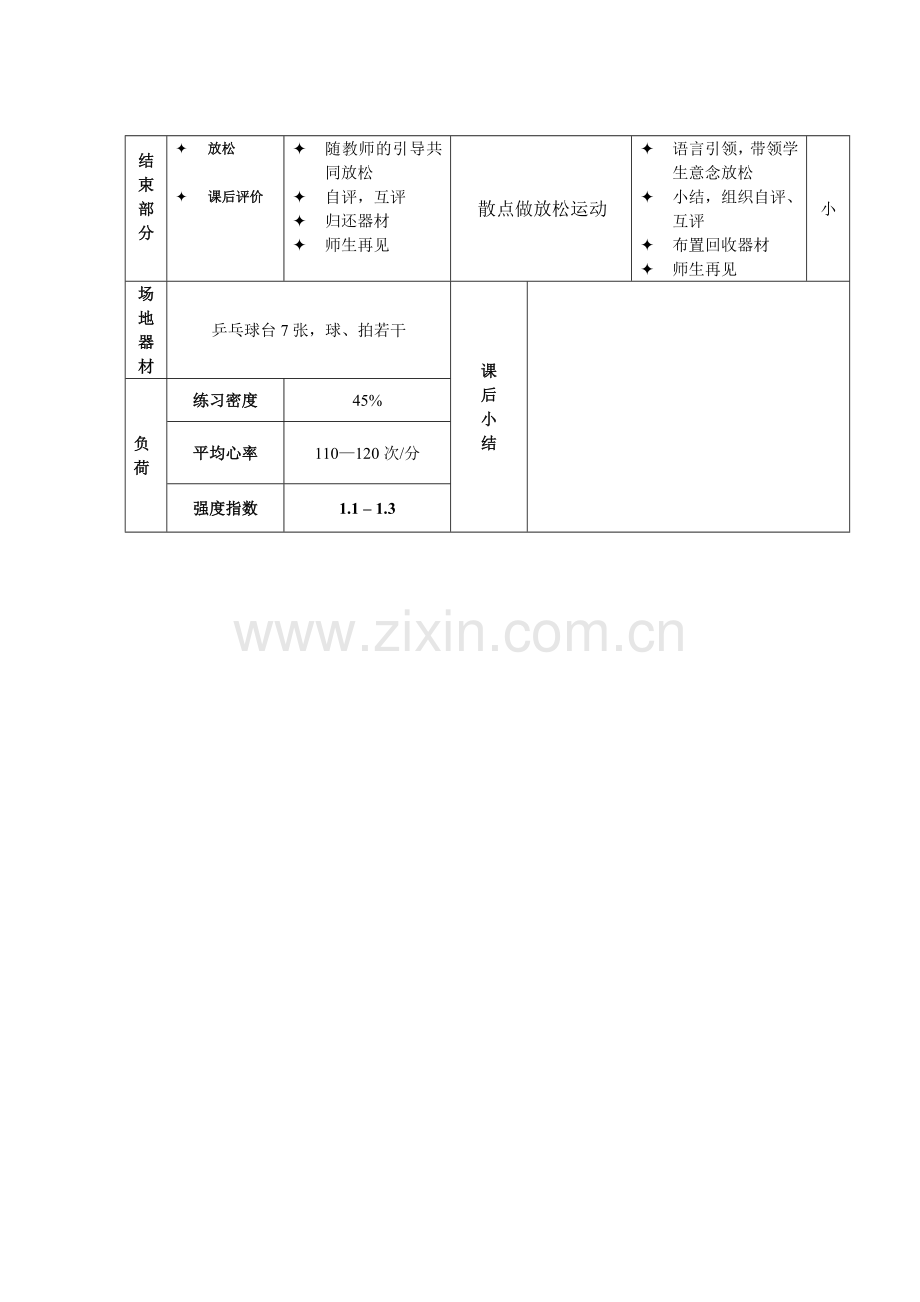 高中体育乒乓球课教案.doc_第3页