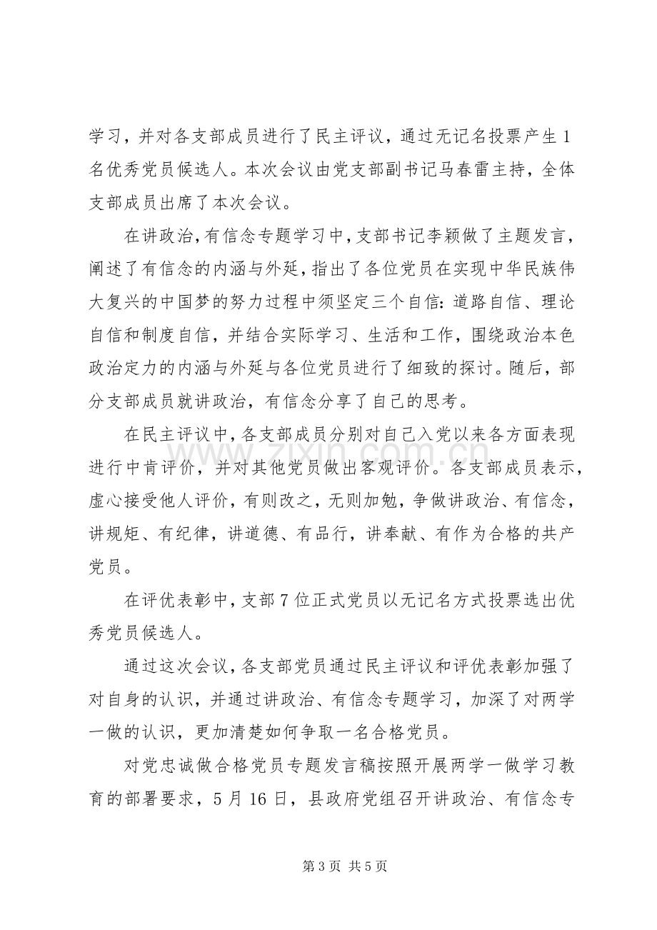 对党忠诚做合格党员专题发言.docx_第3页