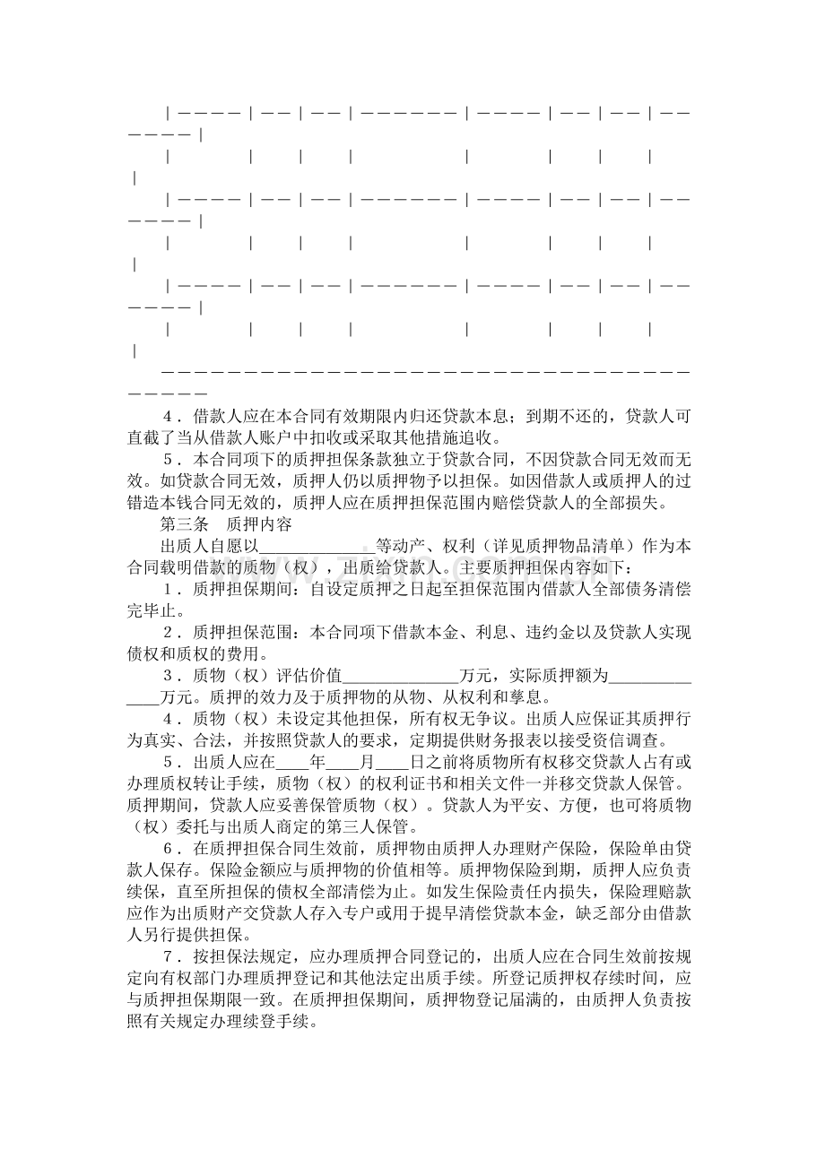 中国农业发展银行质押担保借款合同.docx_第2页