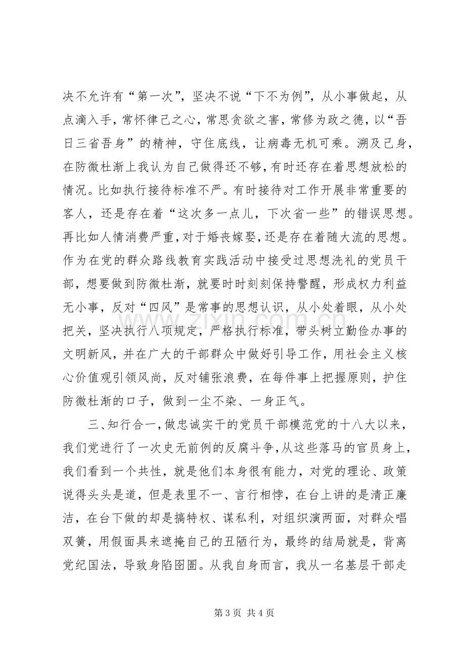 获得高评价的副县长严以律己研讨发言材料提纲：以严律己忠诚求实做优秀党员干部.docx_第3页