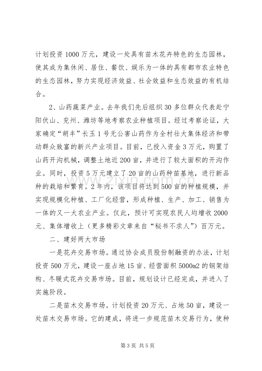 村党支部书记社会主义新农村建设表态发言材料.docx_第3页