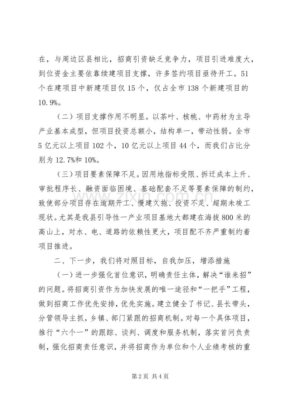 局长在招商引资督查会议发言稿.docx_第2页