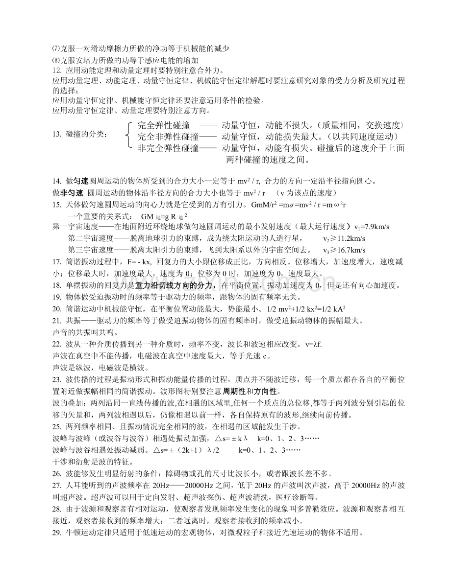 高中物理基本概念和基本规律.pdf_第2页