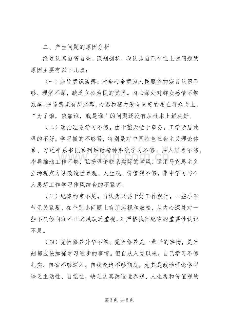 XX年办公室党支部个人年度自查整改剖析发言稿.docx_第3页