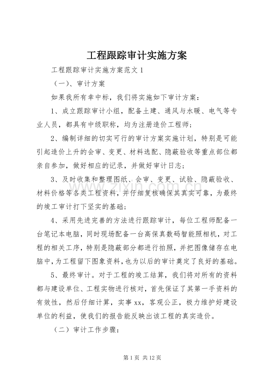 工程跟踪审计方案 .docx_第1页