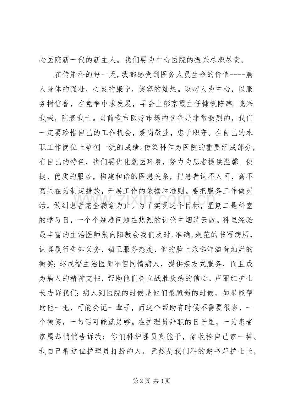 医生演讲稿范文—让青春在竞争的激流中闪光.docx_第2页