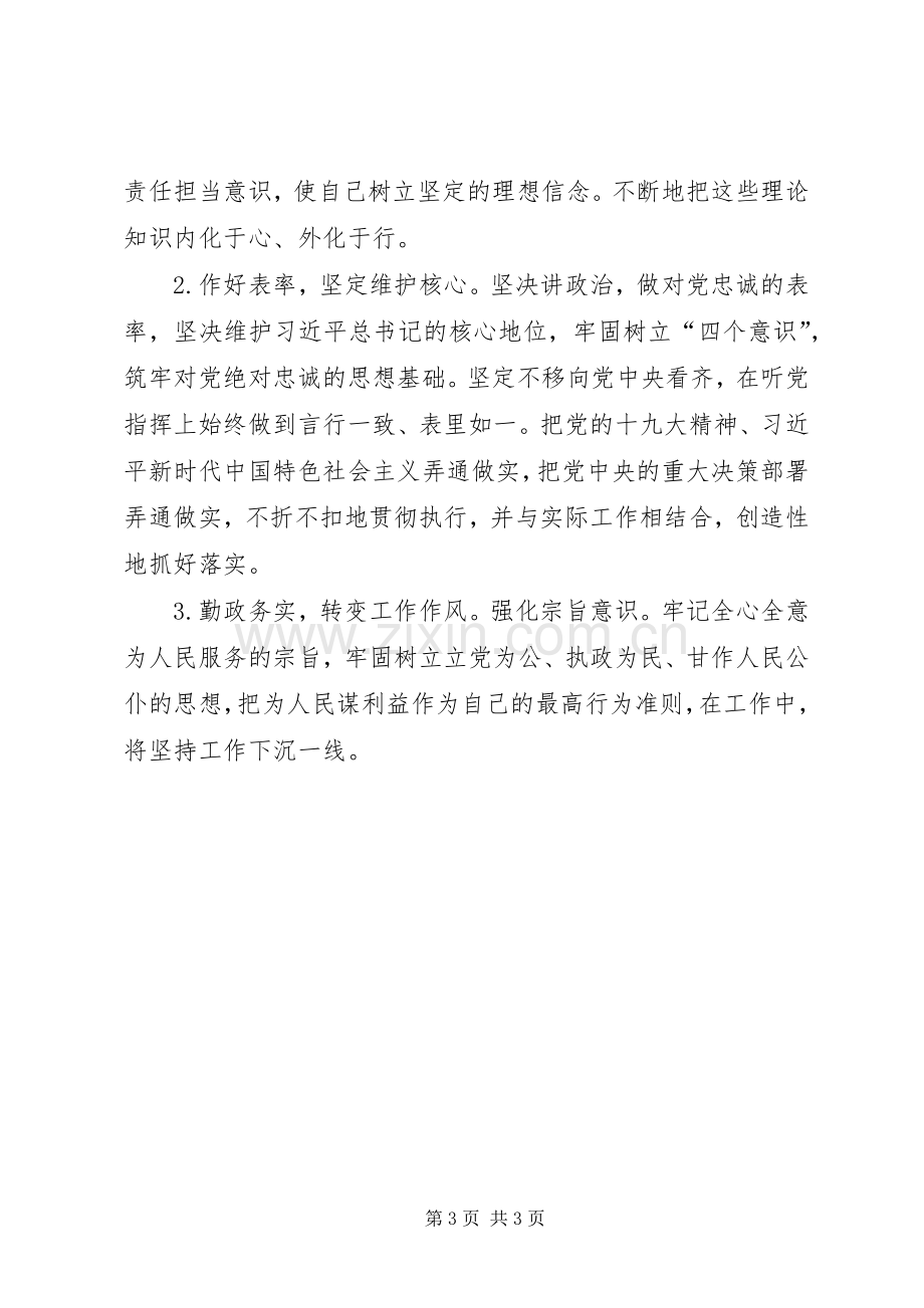 XX年专题组织生活会个人发言材料提纲.docx_第3页