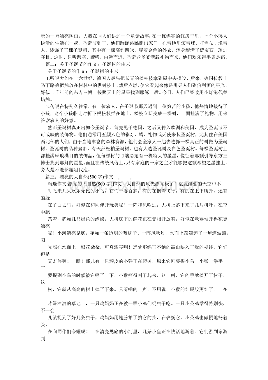 美丽的圣诞树作文500字.doc_第3页