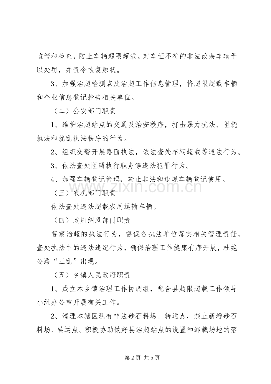 车辆超限超载治理工作实施方案 .docx_第2页