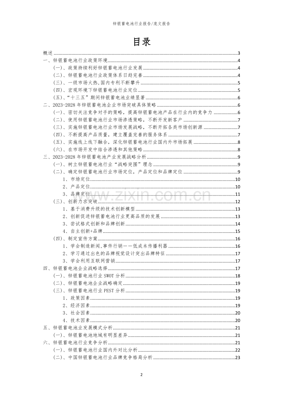 2023年锌银蓄电池行业洞察报告及未来五至十年预测分析报告.docx_第2页