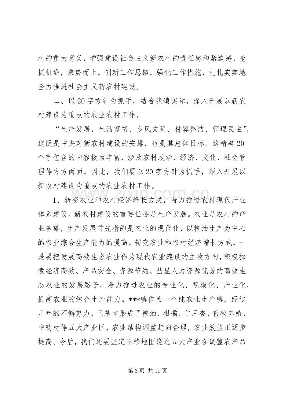 在镇社会主义新农村建设工作会议上的讲话.docx_第3页