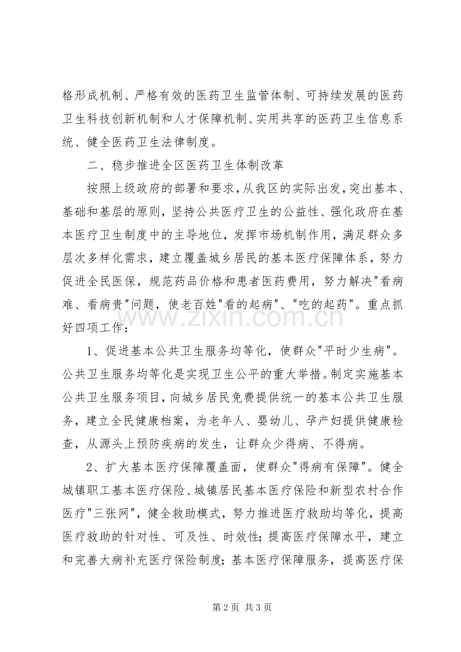 医药卫生体制改革座谈会议的发言稿.docx_第2页