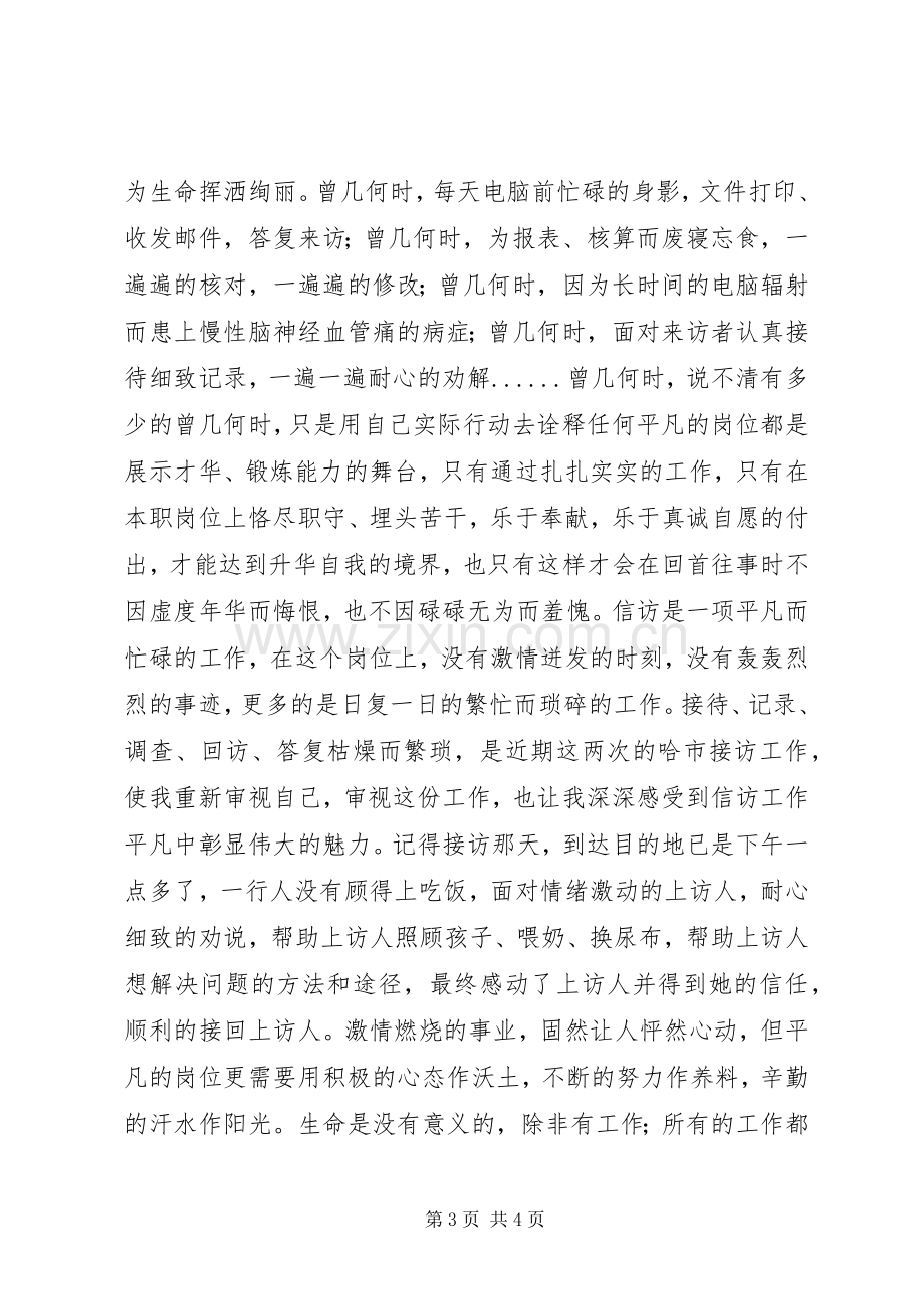 工作演讲在平凡的岗位上闪光.docx_第3页