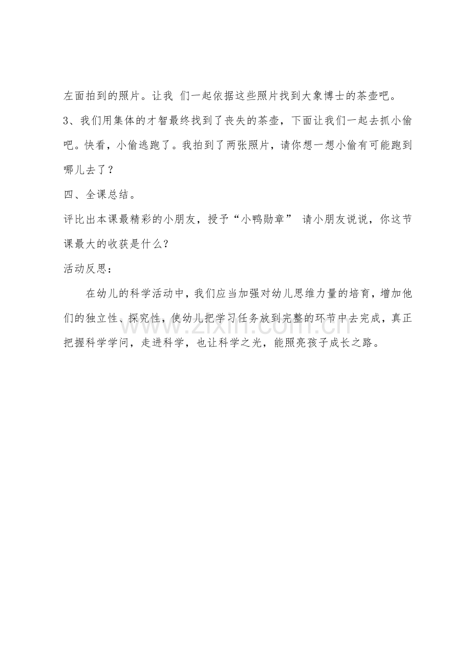 大班数学公开课小鸭侦探教案反思.docx_第3页