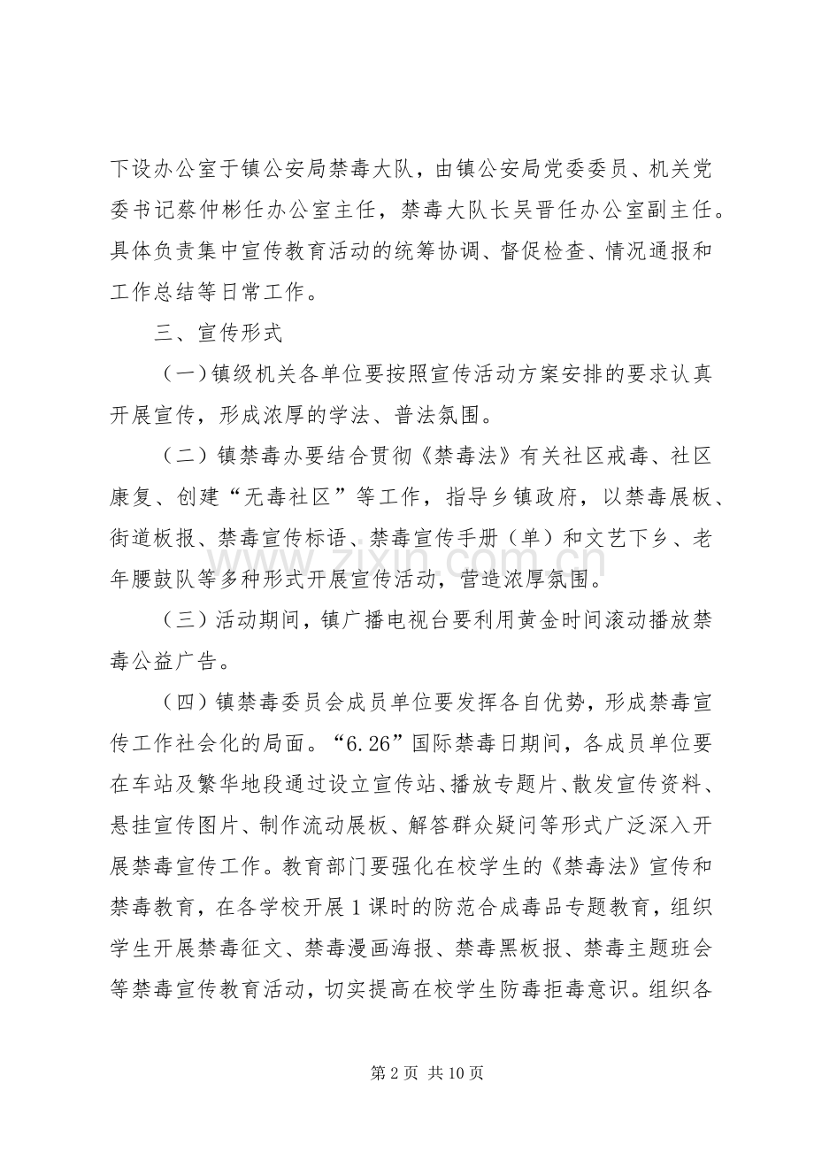 社区禁毒宣传月活动实施方案附禁毒宣传标语 .docx_第2页