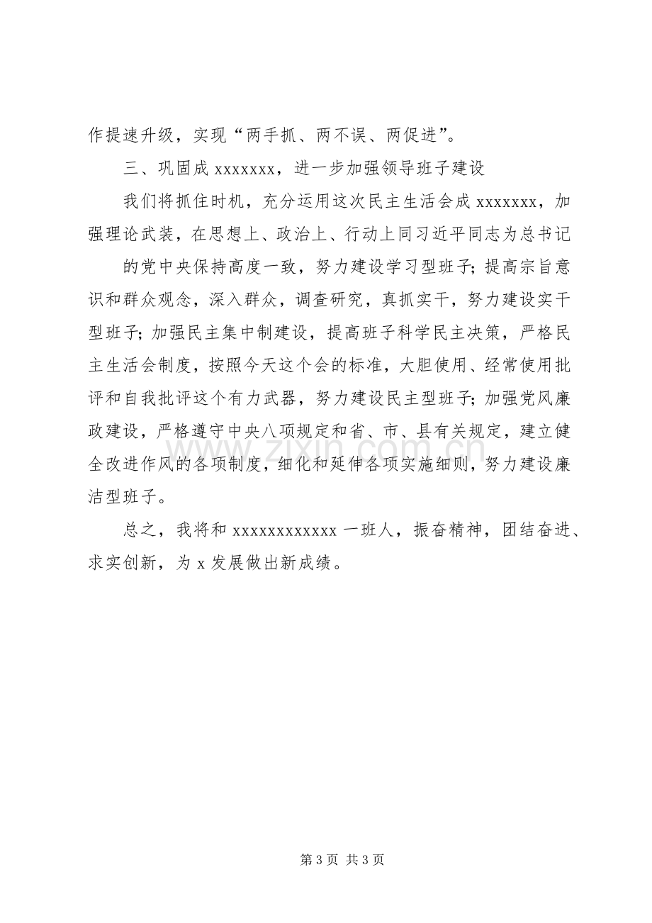 20XX年组织生活会个人发言稿(行政一把手)(4).docx_第3页