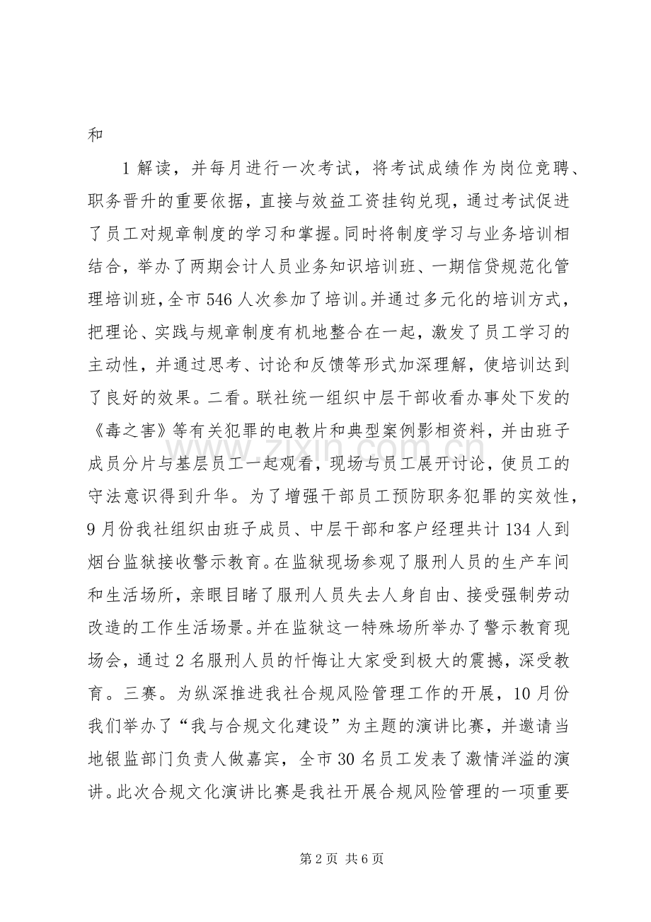 合规风险管理工作典型发言材料提纲.docx_第2页