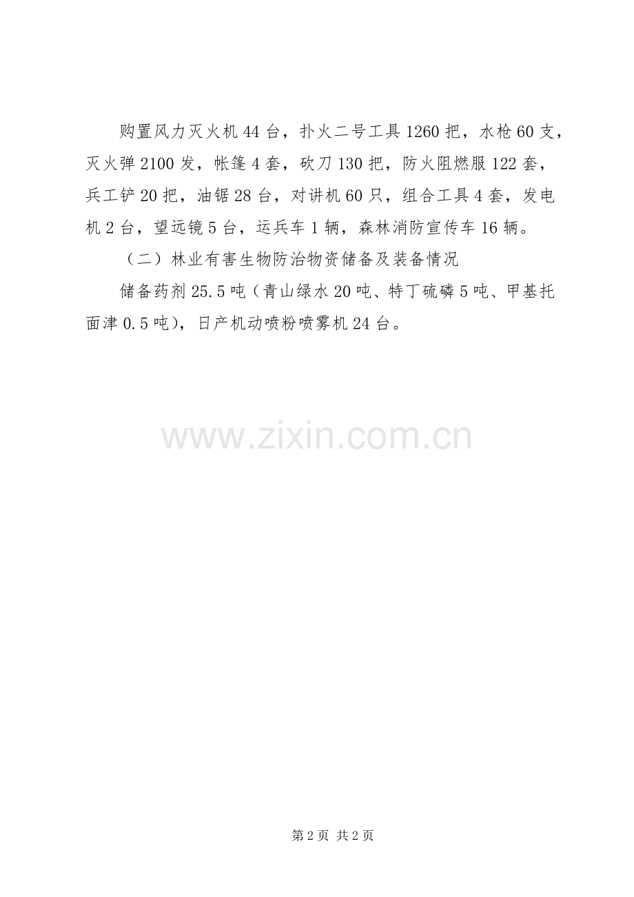 林业局关于林业重点应急处理预案执行情况自检自查报告 .docx_第2页